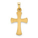 14K Yellow Gold Hollow Cross Pendant 27mm length - (B11-486) 14K Yellow Gold Hollow Cross Pendant 27mm length - (B11-486)