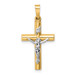 14K Two-tone Gold INRI Crucifix Pendant 28mm length - (B11-608) 14K Two-tone Gold INRI Crucifix Pendant 28mm length - (B11-608)