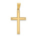 14K Yellow Gold Polished Cross Charm 28mm length - (B11-643) 14K Yellow Gold Polished Cross Charm 28mm length - (B11-643)