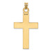14K Yellow Gold Polished Cross Charm 28mm length - (B11-643) 14K Yellow Gold Polished Cross Charm 28mm length - (B11-643)