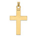 14K Yellow Gold Polished Cross Charm 28mm length - (B11-643) 14K Yellow Gold Polished Cross Charm 28mm length - (B11-643)