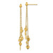 14K Yellow Gold Diamond-cut Heart Earrings - (B42-359)