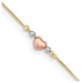 14K Tri-Color Gold Adjustable Puffed Heart - Length 9'' inches - (C63-989) 14K Tri-Color Gold Adjustable Puffed Heart - Length 9'' inches - (C63-989)