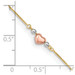 14K Tri-Color Gold Adjustable Puffed Heart - Length 9'' inches - (C63-989) 14K Tri-Color Gold Adjustable Puffed Heart - Length 9'' inches - (C63-989)