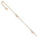 14K Tri-Color Gold Adjustable Puffed Heart - Length 9'' inches - (C63-989) 14K Tri-Color Gold Adjustable Puffed Heart - Length 9'' inches - (C63-989)