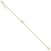 14K Yellow Gold Textured and Polished Heart Anklet - Length 10'' inches - (C64-130) 14K Yellow Gold Textured and Polished Heart Anklet - Length 10'' inches - (C64-130)