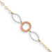 14K Tri-Color Gold Circle & Oval with 1'' extension Anklet - Length 10'' inches - (C64-224) 14K Tri-Color Gold Circle & Oval with 1'' extension Anklet - Length 10'' inches - (C64-224)