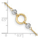 14K Two-tone Gold Circle & Bead with 1'' extension Anklet - Length 10'' inches - (C64-232) 14K Two-tone Gold Circle & Bead with 1'' extension Anklet - Length 10'' inches - (C64-232)