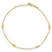 14K Yellow Gold Circle Chain Diamond-cut Rice Puff Beads with 1'' extension Anklet - Length 9'' inches - (C64-258) 14K Yellow Gold Circle Chain Diamond-cut Rice Puff Beads with 1'' extension Anklet - Length 9'' inches - (C64-258)