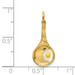 14K Yellow Gold Frying Pan with Enameled Egg Charm - (A82-451)