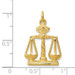 14K Yellow Gold Scales Of Justice Charm - (A82-511)