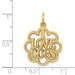 14K Yellow Gold I Love Dogs Charm - (A82-980)