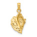 14K Yellow Gold Solid Polished Conch Shell Pendant - (A83-139)
