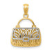 14K Yellow Gold Two-tone Reversible Mom Handbag Pendant - (A83-203)