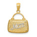 14K Yellow Gold Two-tone Reversible Mom Handbag Pendant - (A83-203)