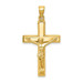 14K Yellow Gold Polished Crucifix Pendant 40mm length - (A83-303) 14K Yellow Gold Polished Crucifix Pendant 40mm length - (A83-303)