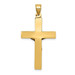 14K Yellow Gold Polished Crucifix Pendant 40mm length - (A83-303) 14K Yellow Gold Polished Crucifix Pendant 40mm length - (A83-303)