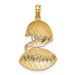 14K Yellow Gold Polished Football Pendant - (A83-404) 14K Yellow Gold Polished Football Pendant - (A83-404)