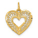 14K Yellow Gold Heart Charm 17mm Diameter - (A83-407) 14K Yellow Gold Heart Charm 17mm Diameter - (A83-407)