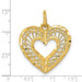 14K Yellow Gold Heart Charm 17mm Diameter - (A83-407) 14K Yellow Gold Heart Charm 17mm Diameter - (A83-407)