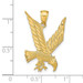 14K Yellow Gold Diamond-cut Eagle Pendant - (A83-630)