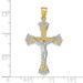 14K Two-tone Gold Crucifix Pendant 35mm length - (A83-644) 14K Two-tone Gold Crucifix Pendant 35mm length - (A83-644)