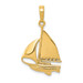14K Yellow Gold Sailboat Pendant - (A84-333) 14K Yellow Gold Sailboat Pendant - (A84-333)