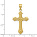 14K Yellow Gold Polished Cross Pendant 37mm length - (A84-641) 14K Yellow Gold Polished Cross Pendant 37mm length - (A84-641)