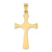 14K Yellow Gold Two-tone Fancy Cross Pendant - (A84-843)