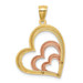 14K Two-tone Gold and Rhodium Heart Pendant - (A84-880) 14K Two-tone Gold and Rhodium Heart Pendant - (A84-880)