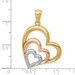 14K Two-tone Gold and Rhodium Heart Pendant - (A84-880) 14K Two-tone Gold and Rhodium Heart Pendant - (A84-880)