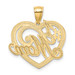 14K Yellow Gold and Rhodium #1 Mom Heart Pendant - (A84-971) 14K Yellow Gold and Rhodium #1 Mom Heart Pendant - (A84-971)