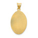 14K Yellow Gold Two-tone & Diamond-cut Lady of Guadalupe Oval Pendant - (A85-854)