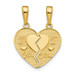 14K Yellow Gold I Love You break apart Heart Charm - (A86-531) 14K Yellow Gold I Love You break apart Heart Charm - (A86-531)