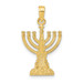 14K Yellow Gold Menorah Pendant - (A86-812) 14K Yellow Gold Menorah Pendant - (A86-812)