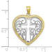 10K Yellow Gold With Cutout & Beaded Filigree Heart With Cross Charm Pendant - (A88-972) 10K Yellow Gold With Cutout & Beaded Filigree Heart With Cross Charm Pendant - (A88-972)