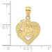 14K Yellow Gold Love Script In Heart Frame Charm Pendant - (A89-709) 14K Yellow Gold Love Script In Heart Frame Charm Pendant - (A89-709)