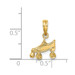 14K Yellow Gold 3-D Roller Skate Charm Pendant - (A90-495) 14K Yellow Gold 3-D Roller Skate Charm Pendant - (A90-495)