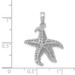 14k White Gold Polished Open-Backed Starfish Pendant - (A90-735)