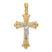 14K Two-Tone Gold Florentine Crucifix - (A90-801) 14K Two-Tone Gold Florentine Crucifix - (A90-801)