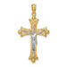 14K Two-Tone Gold Florentine Crucifix - (A90-801) 14K Two-Tone Gold Florentine Crucifix - (A90-801)