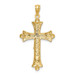 14K Two-Tone Gold Florentine Crucifix - (A90-801) 14K Two-Tone Gold Florentine Crucifix - (A90-801)