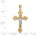 14K Two-Tone Gold Florentine Crucifix - (A90-801) 14K Two-Tone Gold Florentine Crucifix - (A90-801)