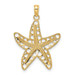 14K Yellow Gold Cutout Starfish Charm Pendant - (A92-329) 14K Yellow Gold Cutout Starfish Charm Pendant - (A92-329)