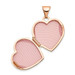 14K Rose Gold 15mm Reversible Heart Locket - (A99-189)