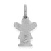 14K White Gold Mini Girl Charm Pendant - (A99-595) 14K White Gold Mini Girl Charm Pendant - (A99-595)