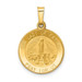 14K Yellow Gold Polished and Satin Our Lady Fatima Medal Pendant 15mm width - (A99-976) 14K Yellow Gold Polished and Satin Our Lady Fatima Medal Pendant 15mm width - (A99-976)