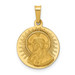 14K Yellow Gold Matka Boska Czestochowska Reversible Medal Pendant - (A99-985) 14K Yellow Gold Matka Boska Czestochowska Reversible Medal Pendant - (A99-985)