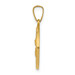 14K Yellow Gold Polished & Satin Finish St. Barbara Medal Pendant 15mm width - (B11-165) 14K Yellow Gold Polished & Satin Finish St. Barbara Medal Pendant 15mm width - (B11-165)