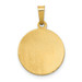 14K Yellow Gold Polished & Satin Finish St. Barbara Medal Pendant 15mm width - (B11-165) 14K Yellow Gold Polished & Satin Finish St. Barbara Medal Pendant 15mm width - (B11-165)
